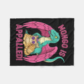 Couverture Polaire Mongo est consterné jeu rapace chat drôle rétro (Devant (Horizontal))