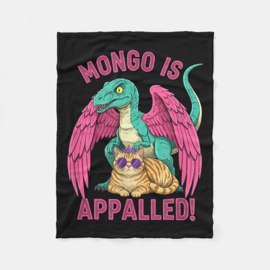 Couverture Polaire Mongo est consterné jeu rapace chat drôle rétro (Devant)