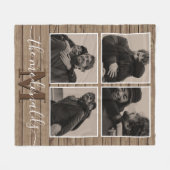 Couverture Polaire Mongramme Rustique 4 Photos (Devant (Horizontal))
