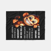 Couverture Polaire Monkey If You See Me Smiling It's Because I'm Thin (Devant (Horizontal))