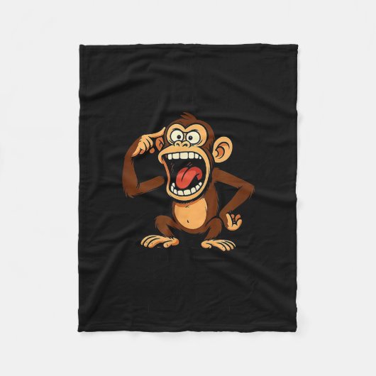 Couverture Polaire Monkey My Mind Is A Dangerous Place But My Mouth I (Devant)