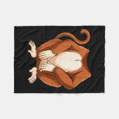 Couverture Polaire Monkey Shirt Adult Kids Men Women Brown Monkey Cos (Devant (Horizontal))