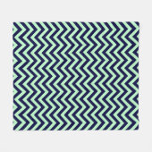 Couverture Polaire Monnaie, bleu marine Grand Chevron ZigZag Motif (Devant (Horizontal))