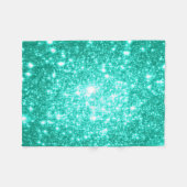 Couverture Polaire Monnaie Vert Étoiles de mer Blanche en polaire (Devant (Horizontal))