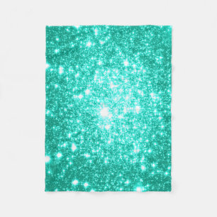 Couverture Polaire Monnaie Vert Étoiles de mer Blanche en polaire