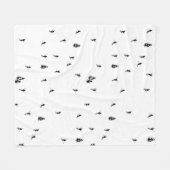 Couverture Polaire Monochrome Skieurs Alpins Illustration (Devant (Horizontal))