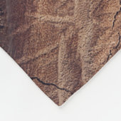 Couverture Polaire Monogram de Rustic Sunflowers & Wood Texture (Coin)