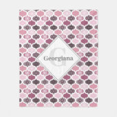 Couverture Polaire Monogram Dusky Rose Dot Mandalas Ogee Patchwork (Devant)