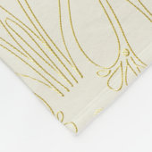 Couverture Polaire Monogram Gold ArtDeco Newlyweds Mariage Élégant (Coin)