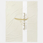 Couverture Polaire Monogram Newlywed Wedding Gold Elegant Venin (Devant)
