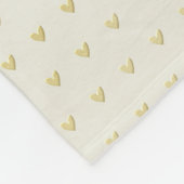 Couverture Polaire Monogram Newlyweds Mariage Gold Elegant Gift Fleec (Coin)