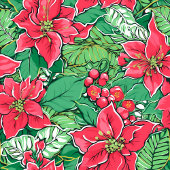 Couverture Polaire Monogram red watercolor preppy Christmas fleece