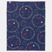Couverture Polaire Monogram Sports Golf Club Motif Blue (Devant)