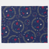 Couverture Polaire Monogram Sports Golf Club Motif Blue (Devant (Horizontal))