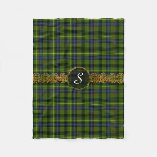 Couverture Polaire Monogram Stewart Chasse Tartan (Devant)