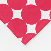 Couverture Polaire Monogramme à pois verts et rouges (Coin)