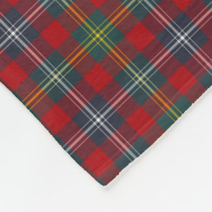 Couverture Polaire Monogramme adoptif de tartan de clan de bleu