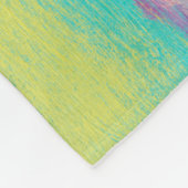 Couverture Polaire Monogramme | Ananas tropical coloré (Coin)