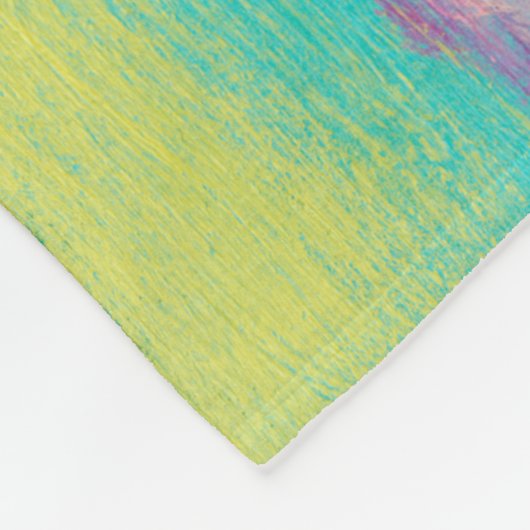 Couverture Polaire Monogramme | Ananas tropical coloré (Coin)