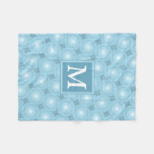 Couverture Polaire Monogramme ange bleu cercles motif (Devant (Horizontal))