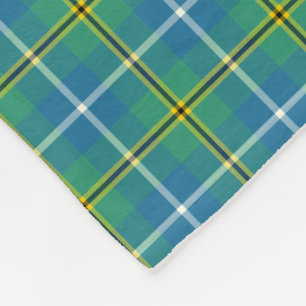 Couverture Polaire Monogramme antique de tartan de chasse de Turnbull