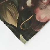 Couverture Polaire Monogramme Baroque Violet foncé Motif Floral (Coin)