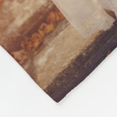 Couverture Polaire Monogramme blanc et noir 4 Mariage photo Collage (Coin)