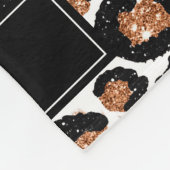 Couverture Polaire Monogramme blanc et or huile Motif Cheetah (Coin)