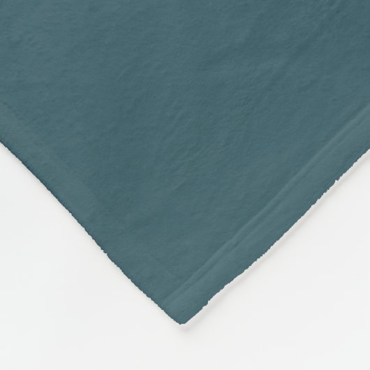 Couverture Polaire Monogramme blanc Turquoise minimal moderne (Coin)
