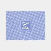 Couverture Polaire Monogramme bleu cercles motif (Devant (Horizontal))