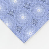 Couverture Polaire Monogramme bleu cercles motif (Coin)