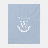 Couverture Polaire Monogramme bleu en acier léger minimal (Devant)