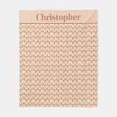 Couverture Polaire Monogramme Brown crème beige couleur neutre (Devant)