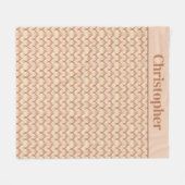 Couverture Polaire Monogramme Brown crème beige couleur neutre (Devant (Horizontal))