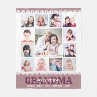 Couverture Polaire Monogramme Brown photo Collecte polaire