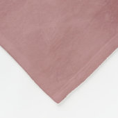 Couverture Polaire Monogramme Brown Rosy simple et chic avec nom (Coin)