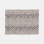 Couverture Polaire Monogramme brun chic moderne de motif d'impression (Devant (Horizontal))