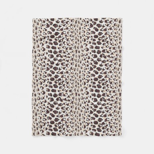Couverture Polaire Monogramme brun chic moderne de motif d'impression (Devant)