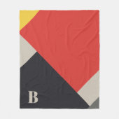 Couverture Polaire Monogramme Carré De Stijl Inspiré (Devant)