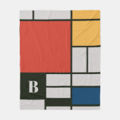 Couverture Polaire Monogramme Carré De Stijl Inspiré (Devant)