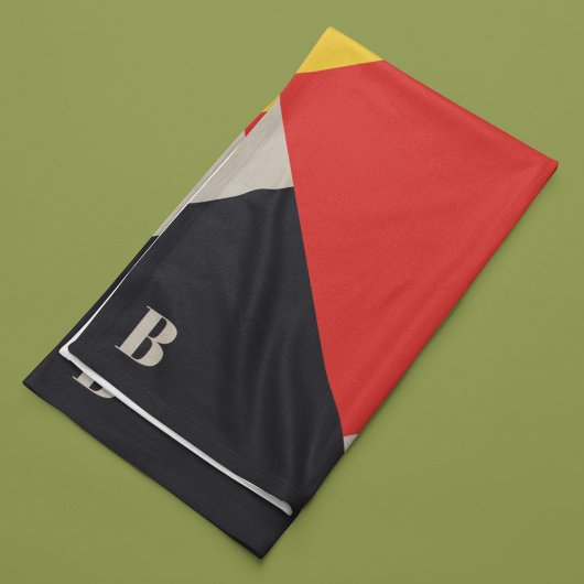 Couverture Polaire Monogramme Carré De Stijl Inspiré