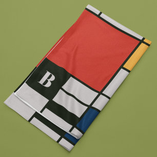 Couverture Polaire Monogramme Carré De Stijl Inspiré