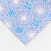 Couverture Polaire Monogramme Cercles bleu électrique motif (Coin)