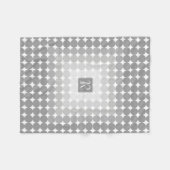 Couverture Polaire Monogramme Cercles Gris Moderne (Devant (Horizontal))