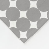 Couverture Polaire Monogramme Cercles Gris Moderne (Coin)