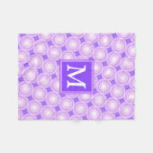 Couverture Polaire Monogramme cercles violets motif (Devant (Horizontal))