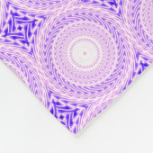Couverture Polaire Monogramme cercles violets motif (Coin)