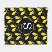 Couverture Polaire Monogramme citron (Devant (Horizontal))