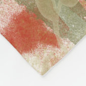 Couverture Polaire Monogramme d'aquarelle Feuille (Coin)