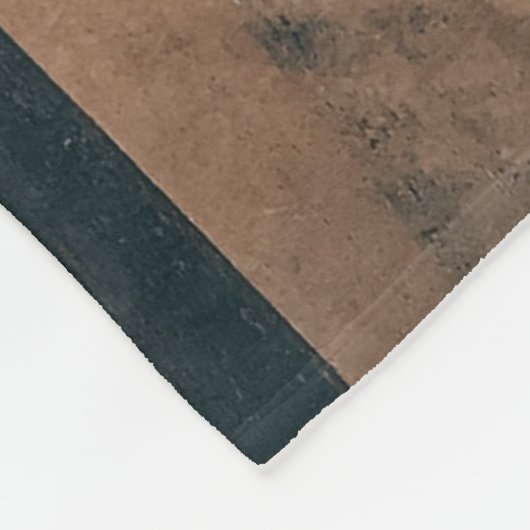 Couverture Polaire Monogramme de bois et de raisins rustiques (Coin)